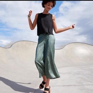 NWT Eileen Fisher Dash Print Wide-Leg Crop Pants